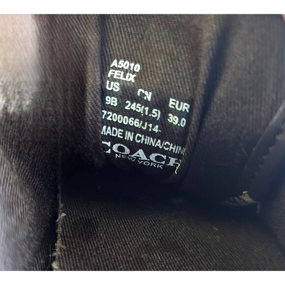 Coach Felix Signature C Canvas Slip-On Sneakers US 9B Gold Brown Low Top - Picture 7 of 7